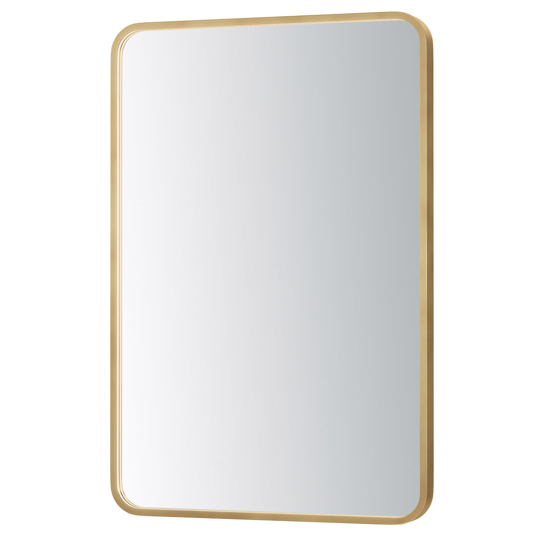 Elisse Rectangle 24" x 36" LED Mirror by ET2 Lighting in Gold finish