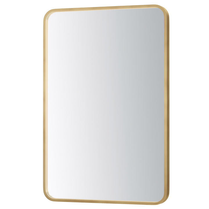 Elisse Rectangle 24" x 36" LED Mirror by ET2 Lighting in Gold finish