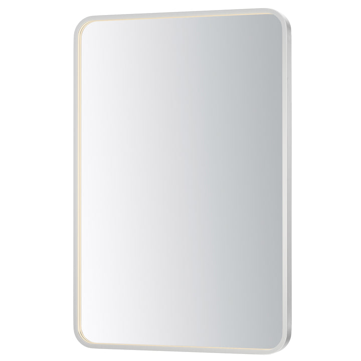 Elisse Rectangle 24" x 36" LED Mirror by ET2 Lighting in Satin Nickel finish
