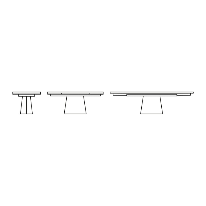 Ellisse Extendable Dining Table by Connubia, white background