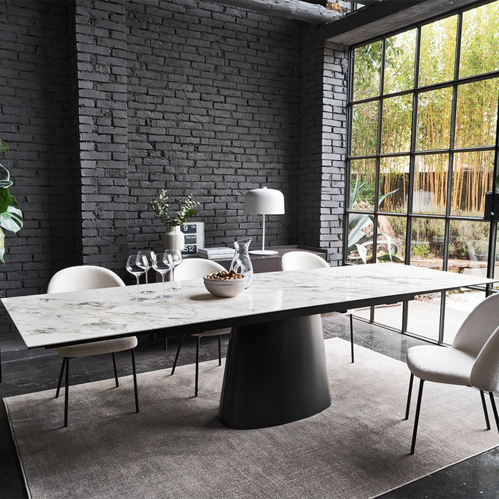 Ellisse Extendable Dining Table by Connubia in a styled interior