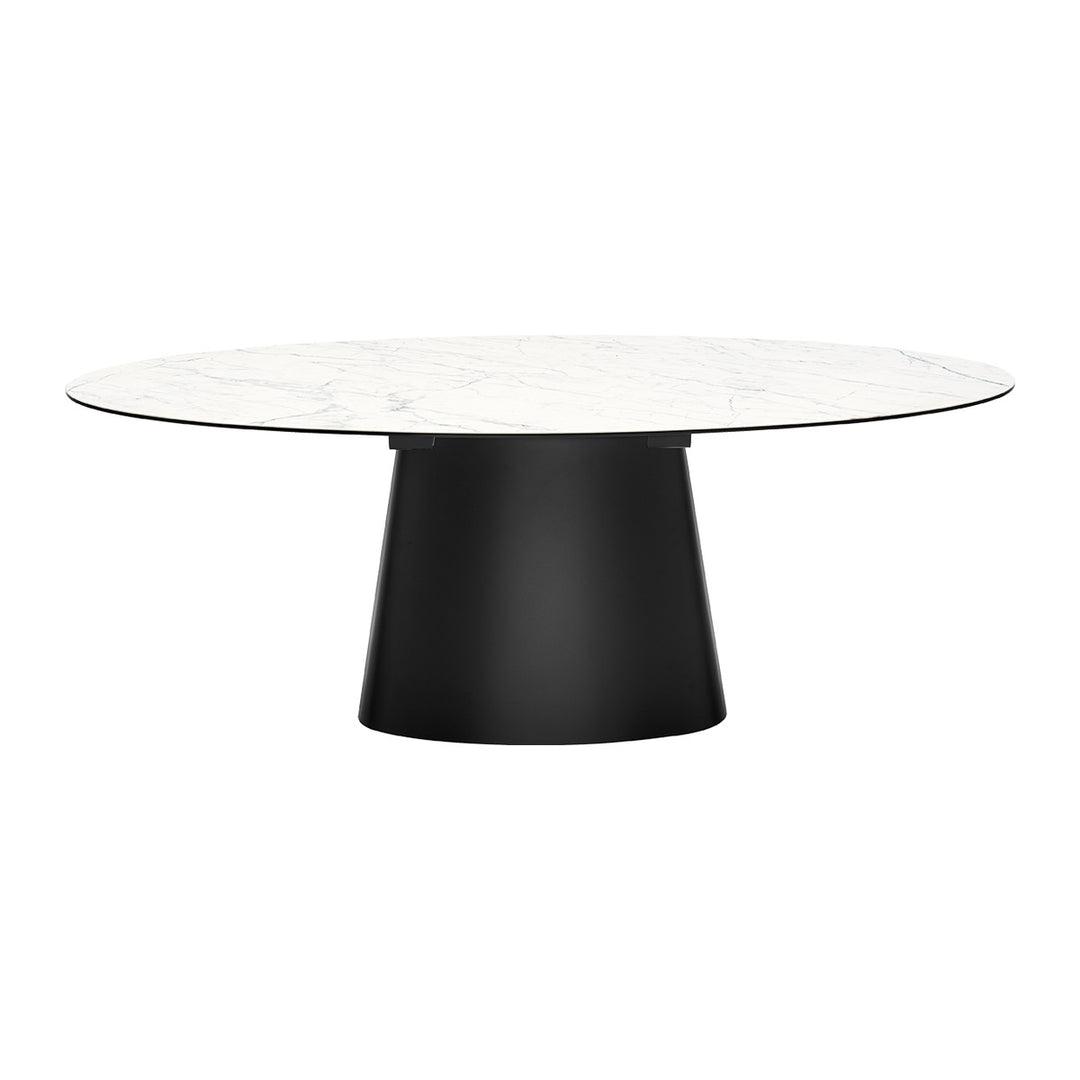 Ellisse Oval Dining Table by Connubia, white background