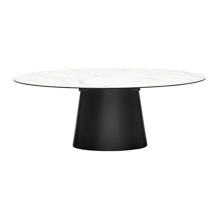 Ellisse Oval Dining Table by Connubia, white background