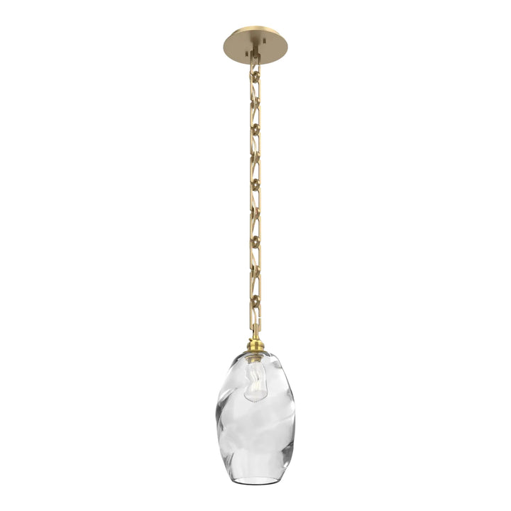 Ellisse Pendant by Hammerton Studio in Gilded Brass on chain