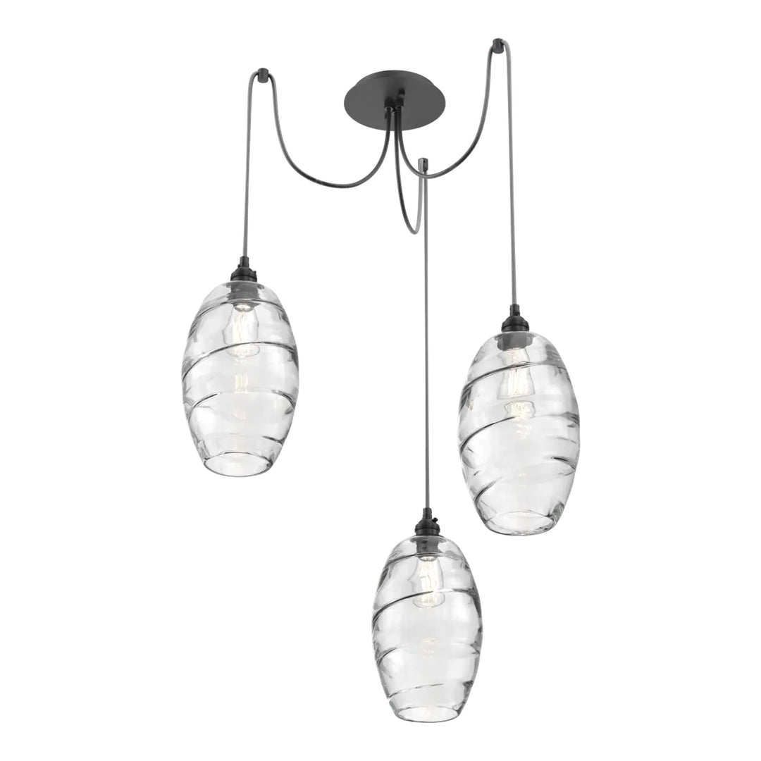 Ellisse Swag Chandelier by Hammerton Studio, 3 Lights