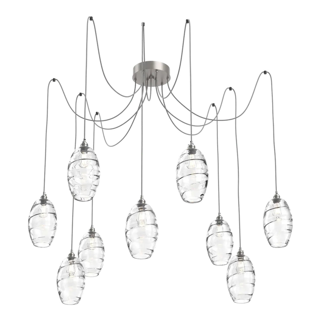 Ellisse Swag Chandelier by Hammerton Studio in Beige Silver