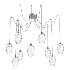Ellisse Swag Chandelier by Hammerton Studio in Beige Silver