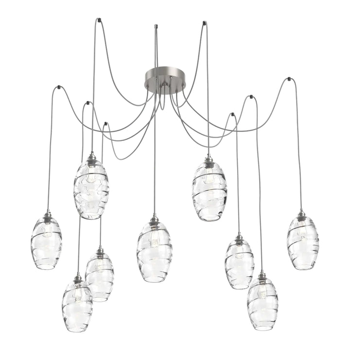 Ellisse Swag Chandelier by Hammerton Studio in Beige Silver