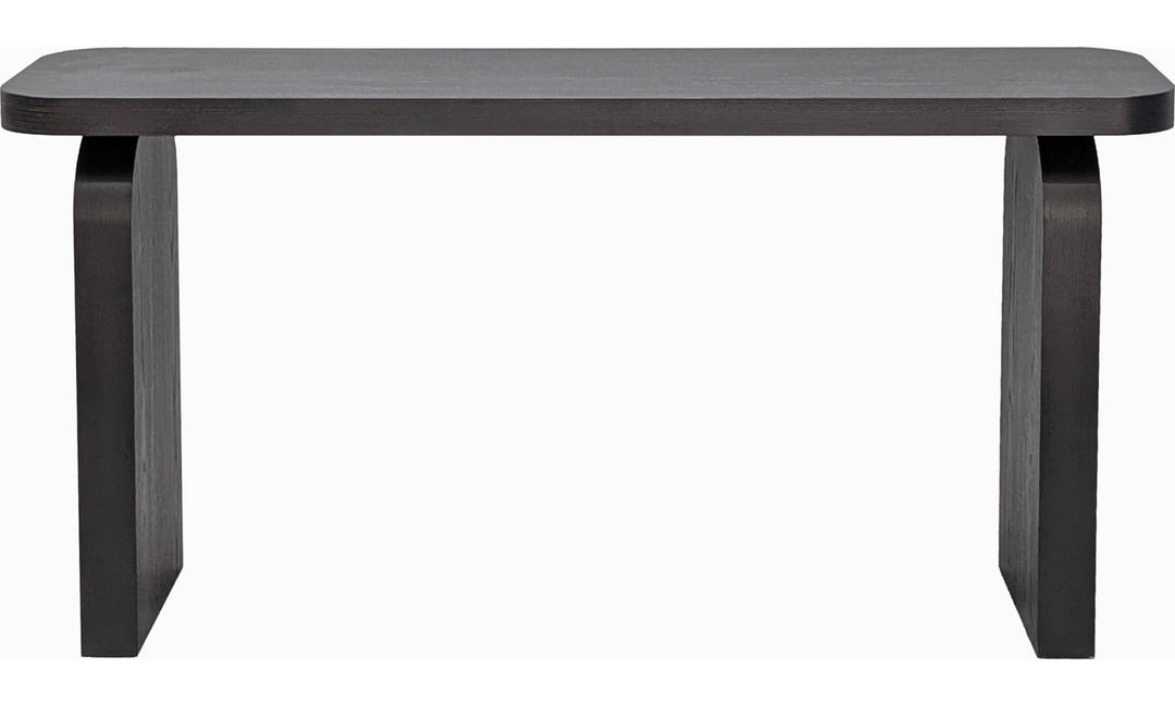 Elora Console Table in Jet — product view on a white background