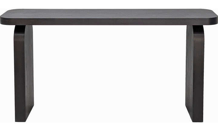 Elora Console Table in Jet — product view on a white background