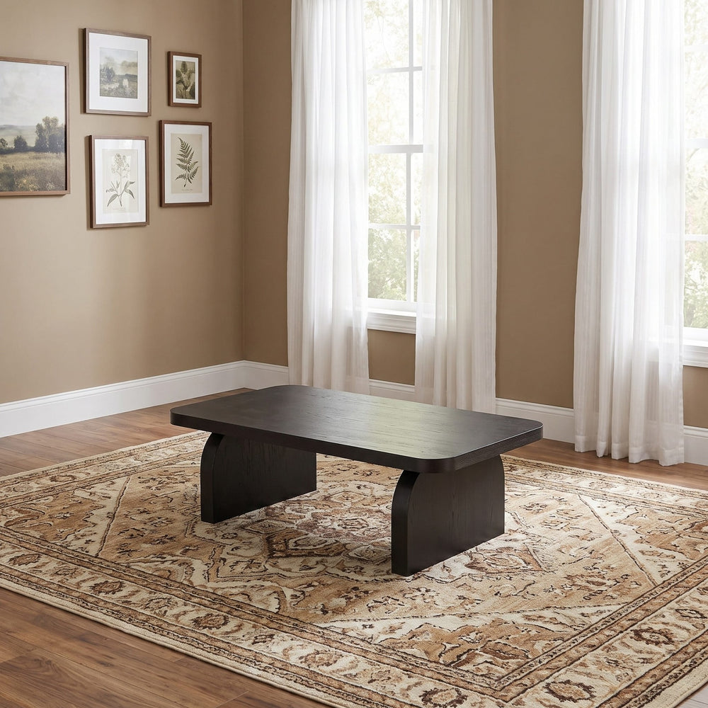 Elora Dining Bench in Jet — lifestyle photo