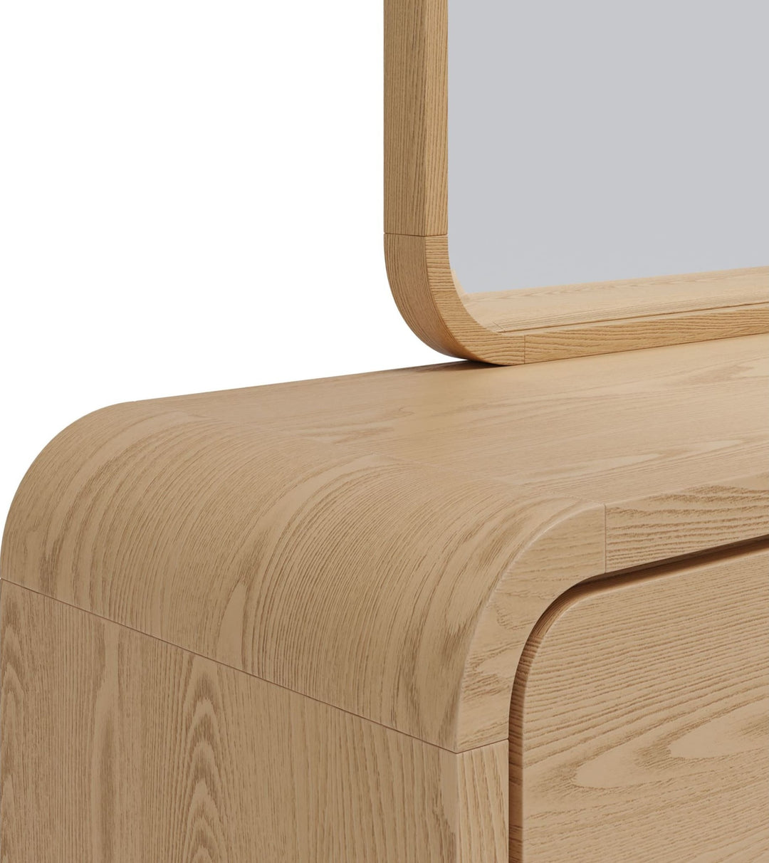 Elora Dresser Mirror in Timber — detail view