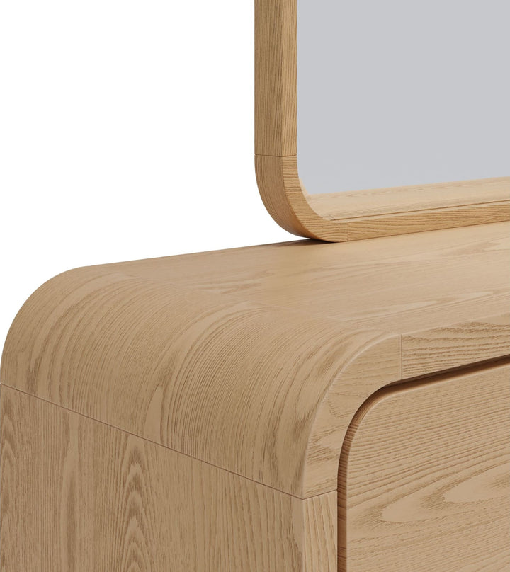 Elora Dresser Mirror in Timber — detail view