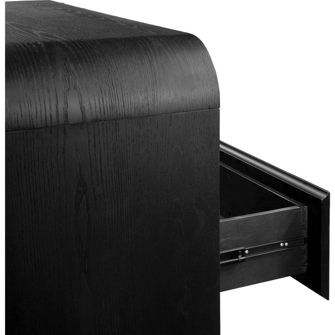 Elora Five Drawer Chest in Jet — detail view