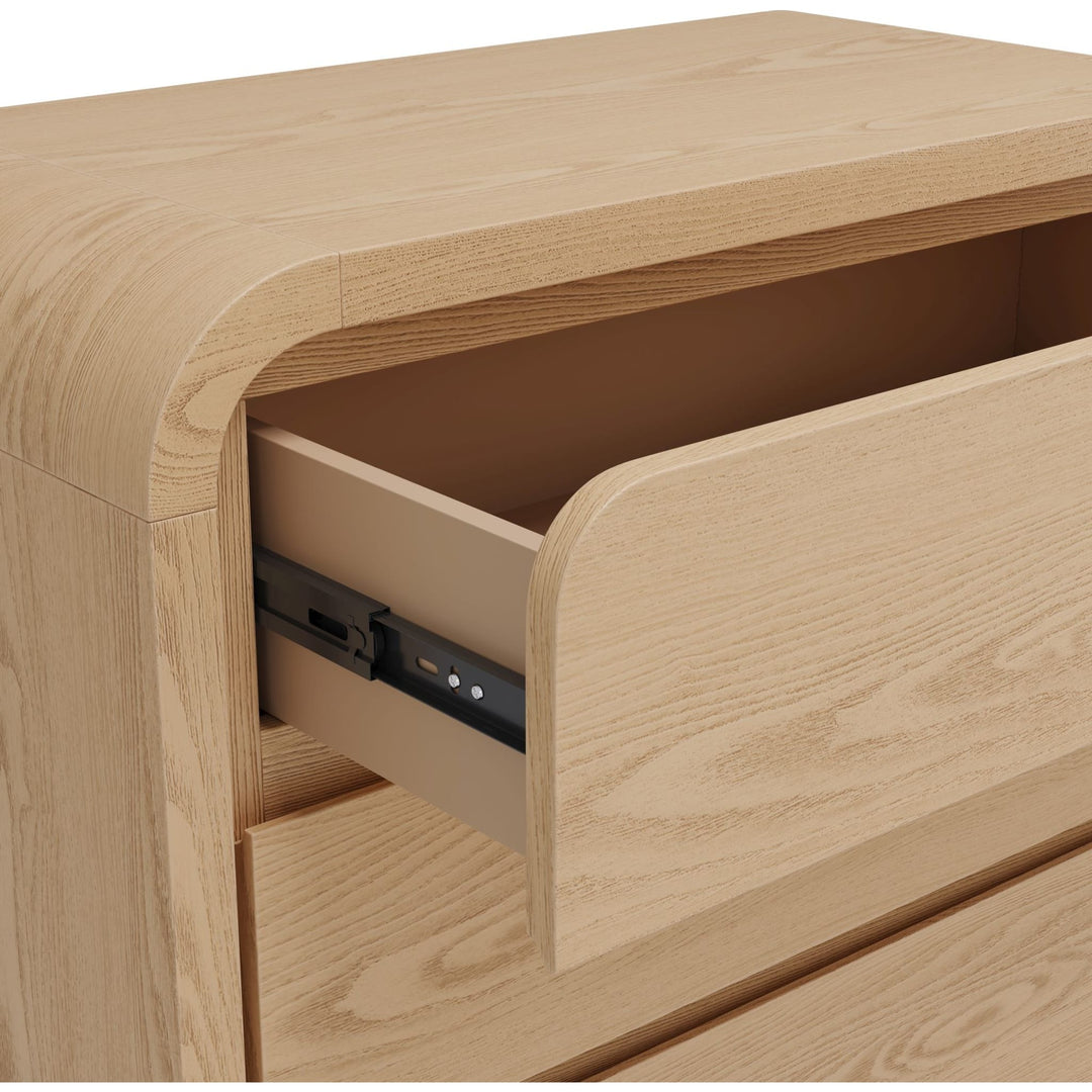 Elora Five Drawer Chest in Timber — detail view