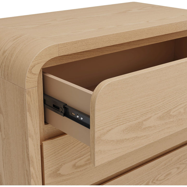 Elora Five Drawer Chest in Timber — detail view