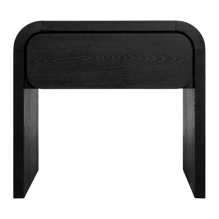 Elora One Drawer Nightstand by Modus in Jet — on a white background