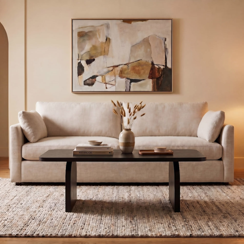 Elora Rectangular Coffee Table in Jet — lifestyle photo