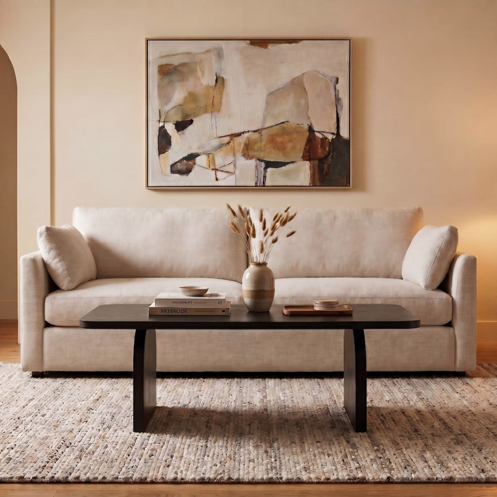 Elora Rectangular Coffee Table in Jet — lifestyle photo