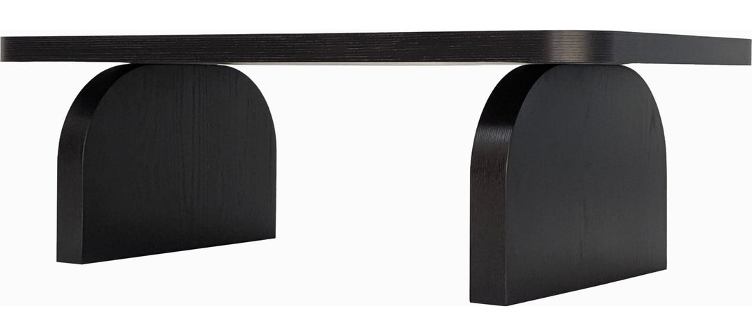 Elora Rectangular Coffee Table in Jet — product view on a white background