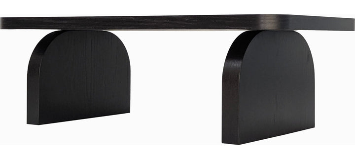 Elora Rectangular Coffee Table in Jet — product view on a white background