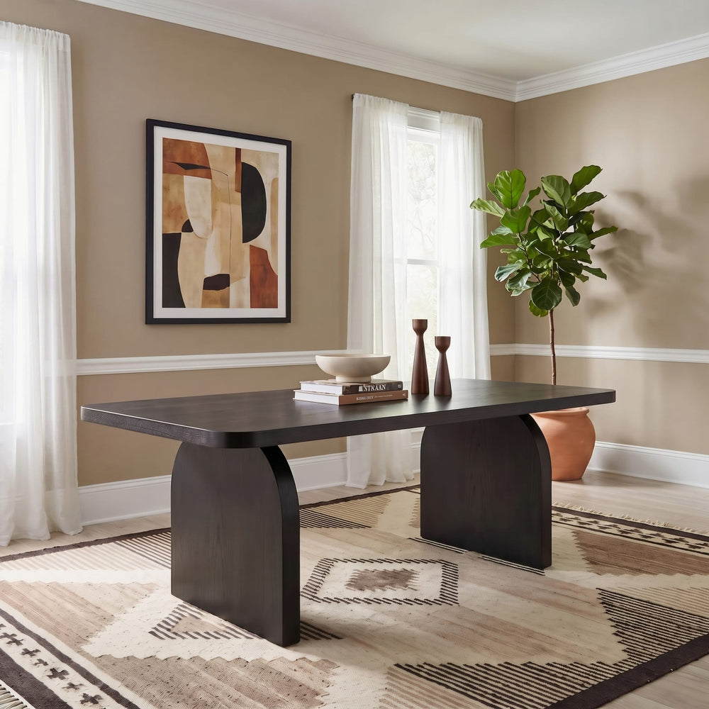 Elora Rectangular Dining Table in Jet — lifestyle photo