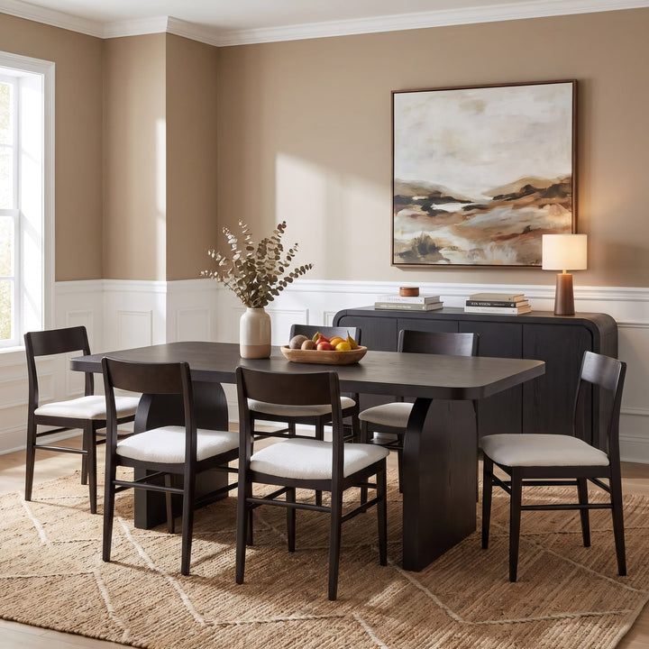 Elora Rectangular Dining Table in Jet — lifestyle photo