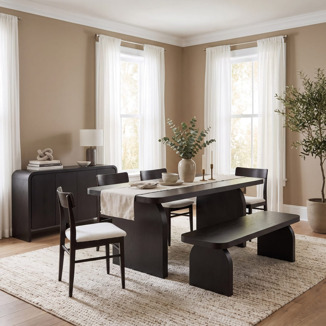Elora Rectangular Dining Table in Jet — lifestyle photo