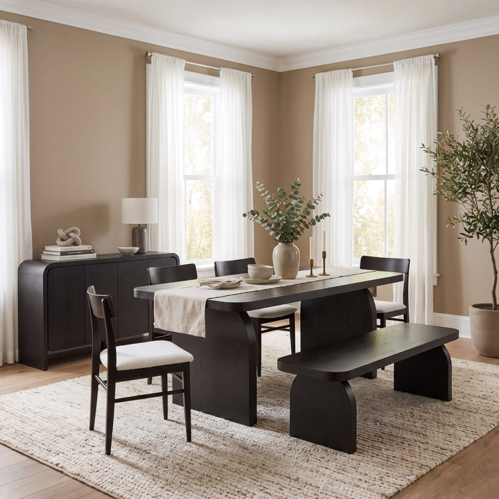 Elora Rectangular Dining Table in Jet — lifestyle photo