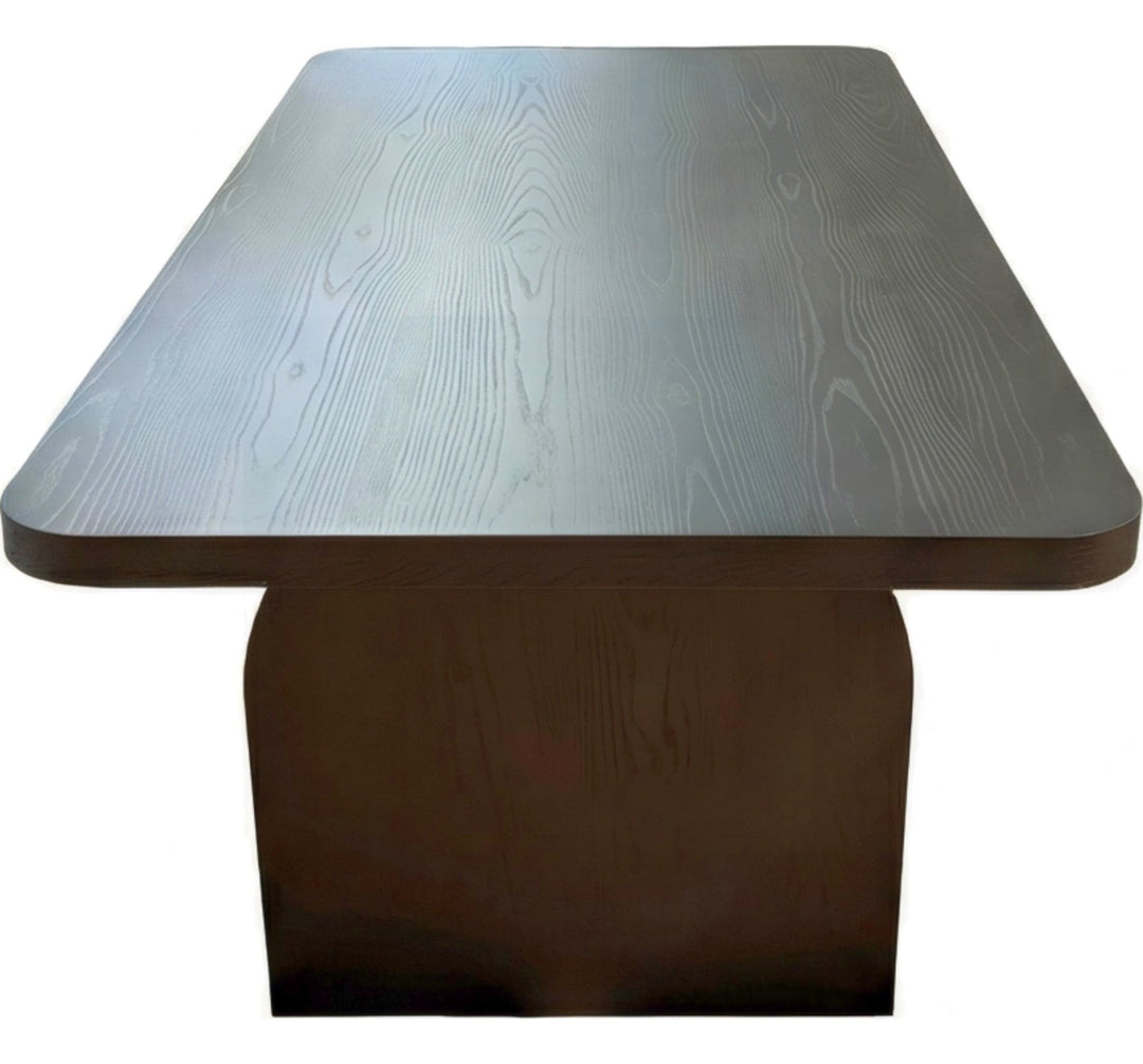 Elora Rectangular Dining Table in Jet — product view on a white background
