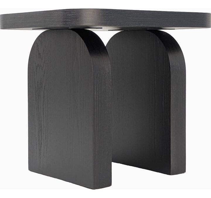 Elora Square End Table in Jet — product view on a white background