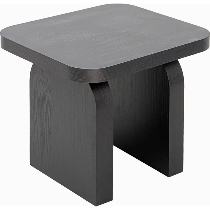 Elora Square End Table in Jet — product view on a white background