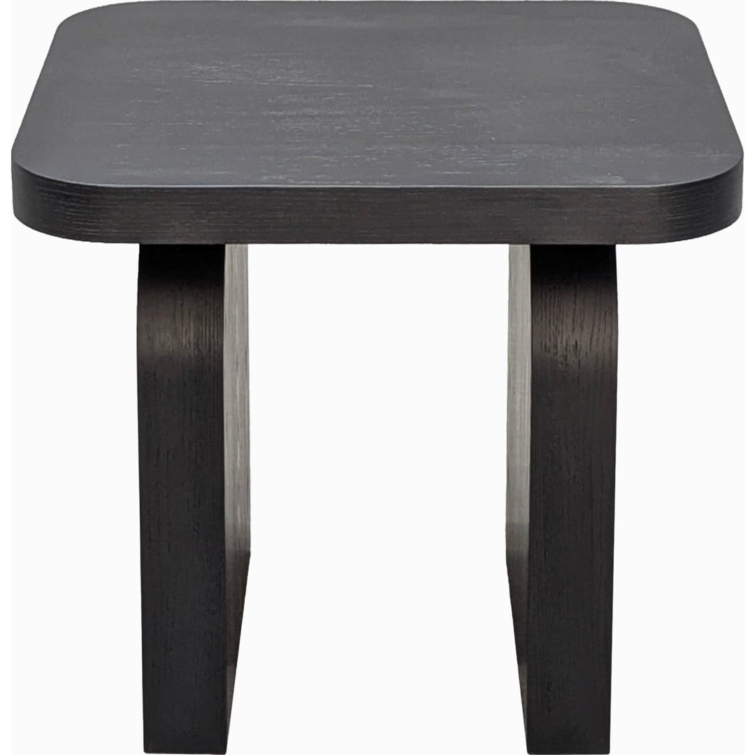 Elora Square End Table in Jet — product view on a white background
