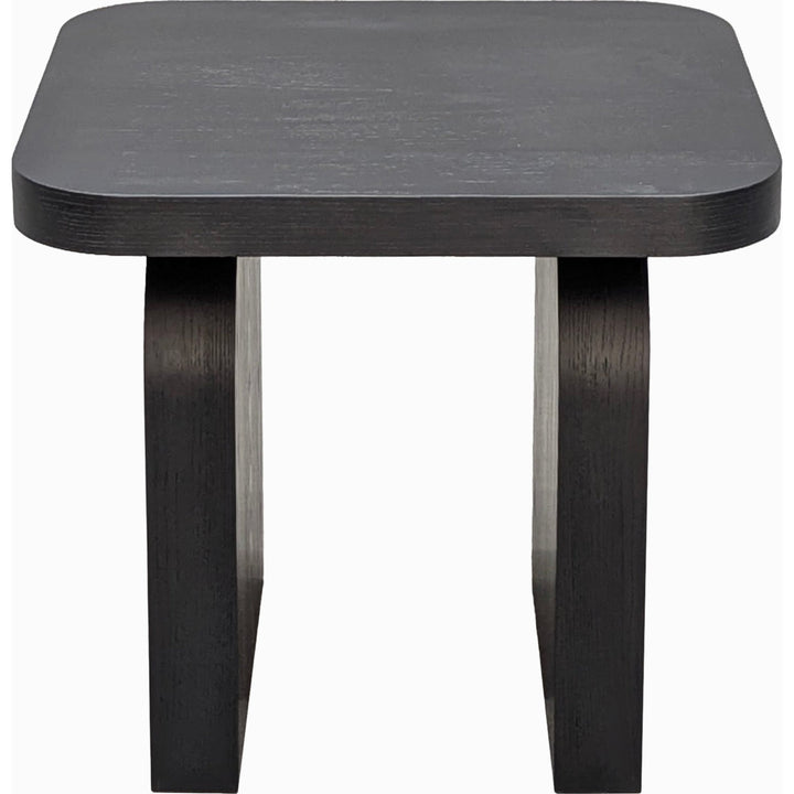 Elora Square End Table in Jet — product view on a white background