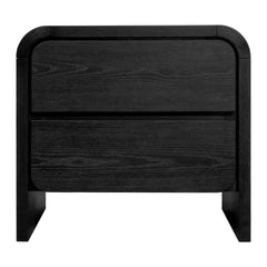Elora Two Drawer Nightstand by Modus in Jet — on a white background