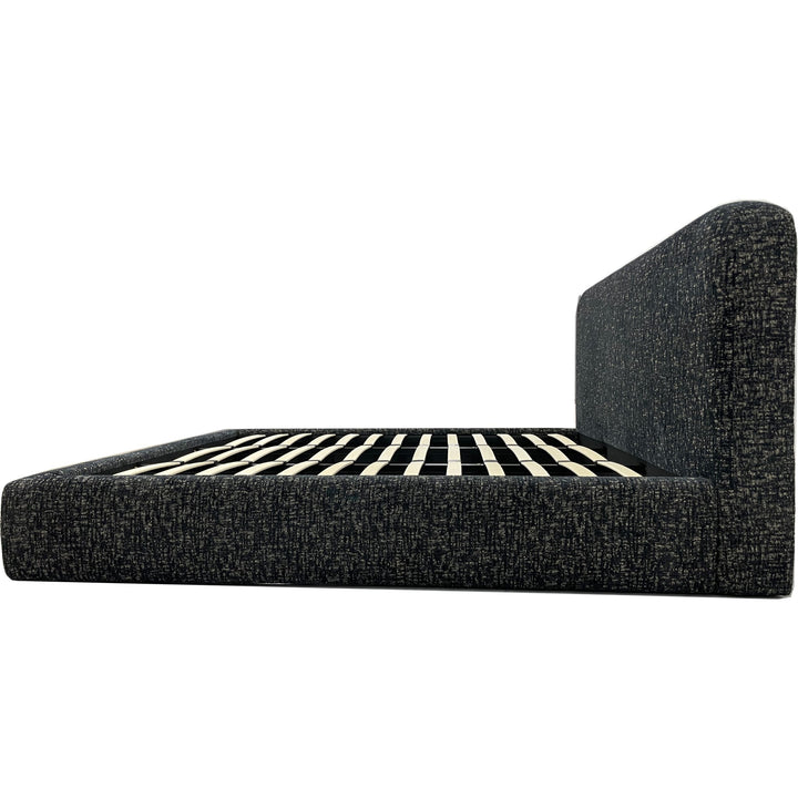Elora Upholstered Platform Bed in Moonlight Chenille — side view without mattress