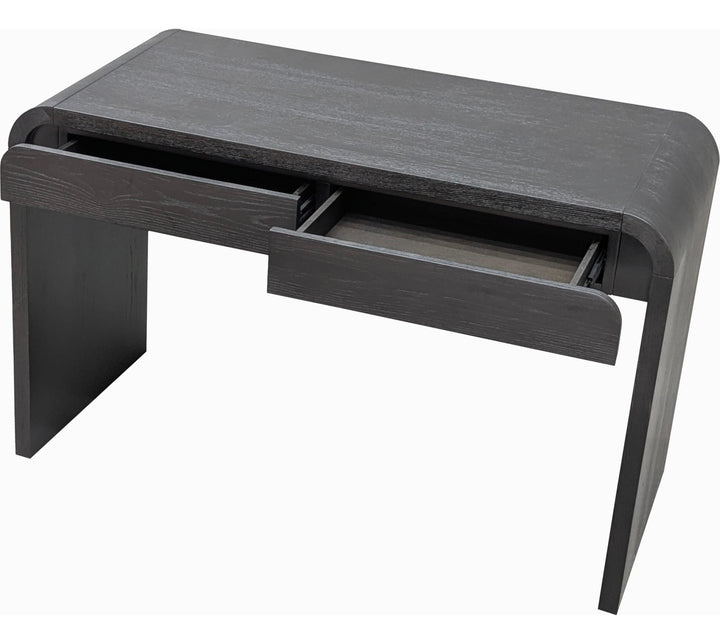 Elora Writing Desk in Jet — product view on a white background