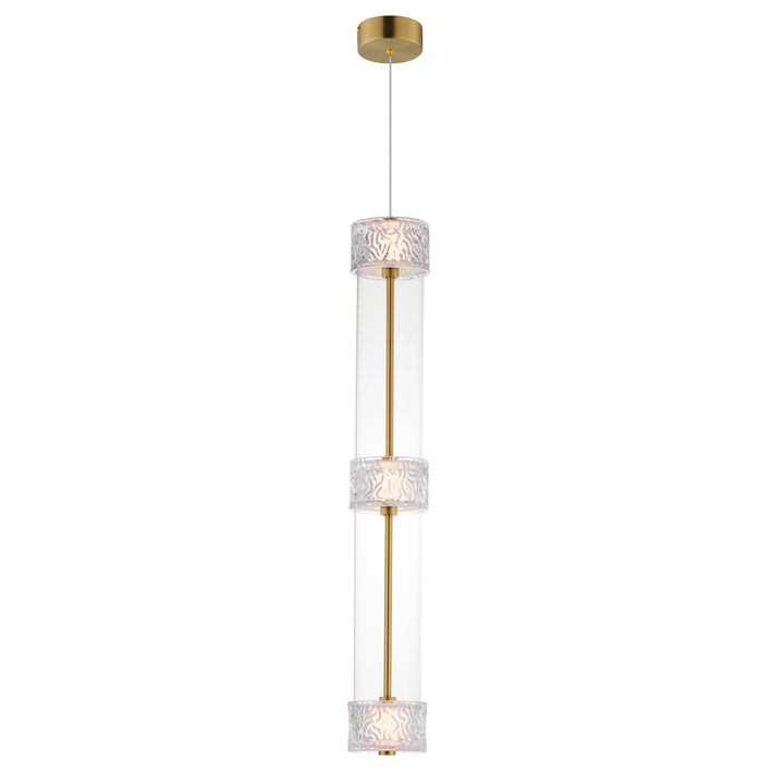 Elysian 3-Light LED Linear Pendant by ET2 Lighting, detail view 1