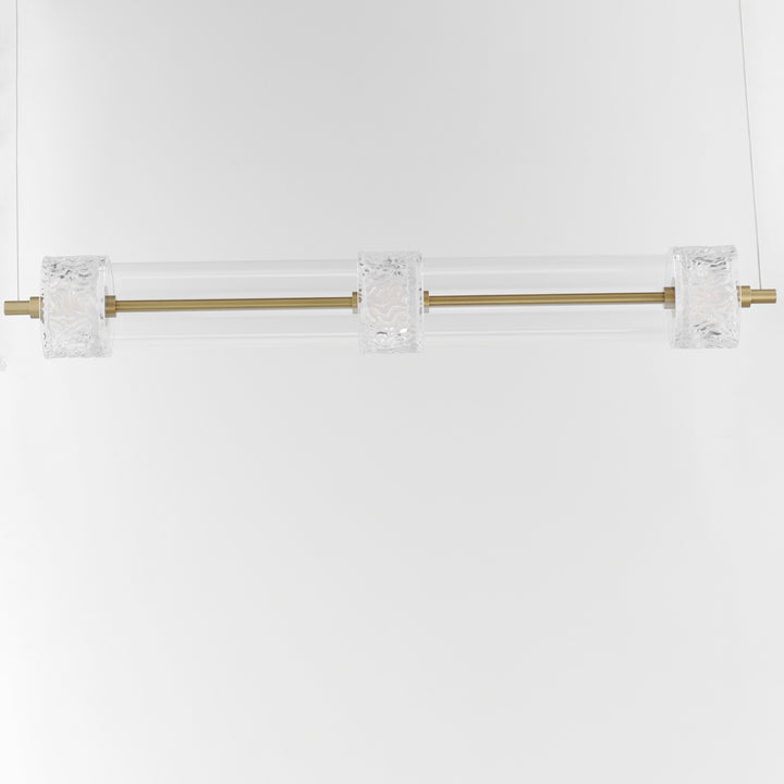 Elysian 3-Light LED Linear Pendant by ET2 Lighting, styled view 2