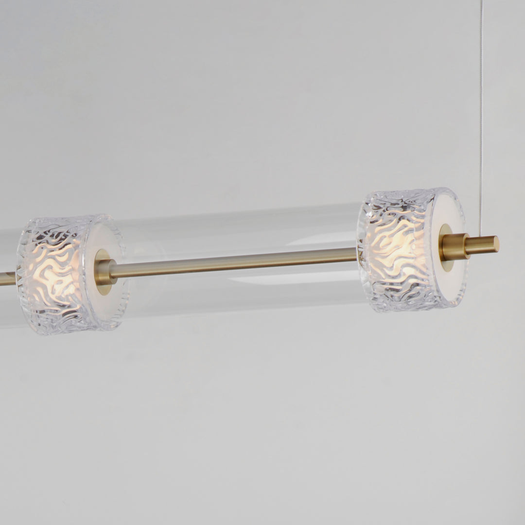 Elysian 4-Light LED Linear Pendant by ET2 Lighting, styled view 2