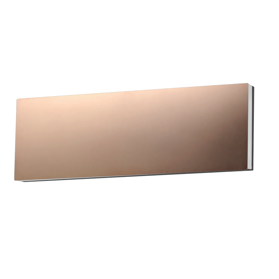 Embosse 7" x 24" LED Bath Vanity CCT Select by ET2 Lighting in Polished Bronze, front view