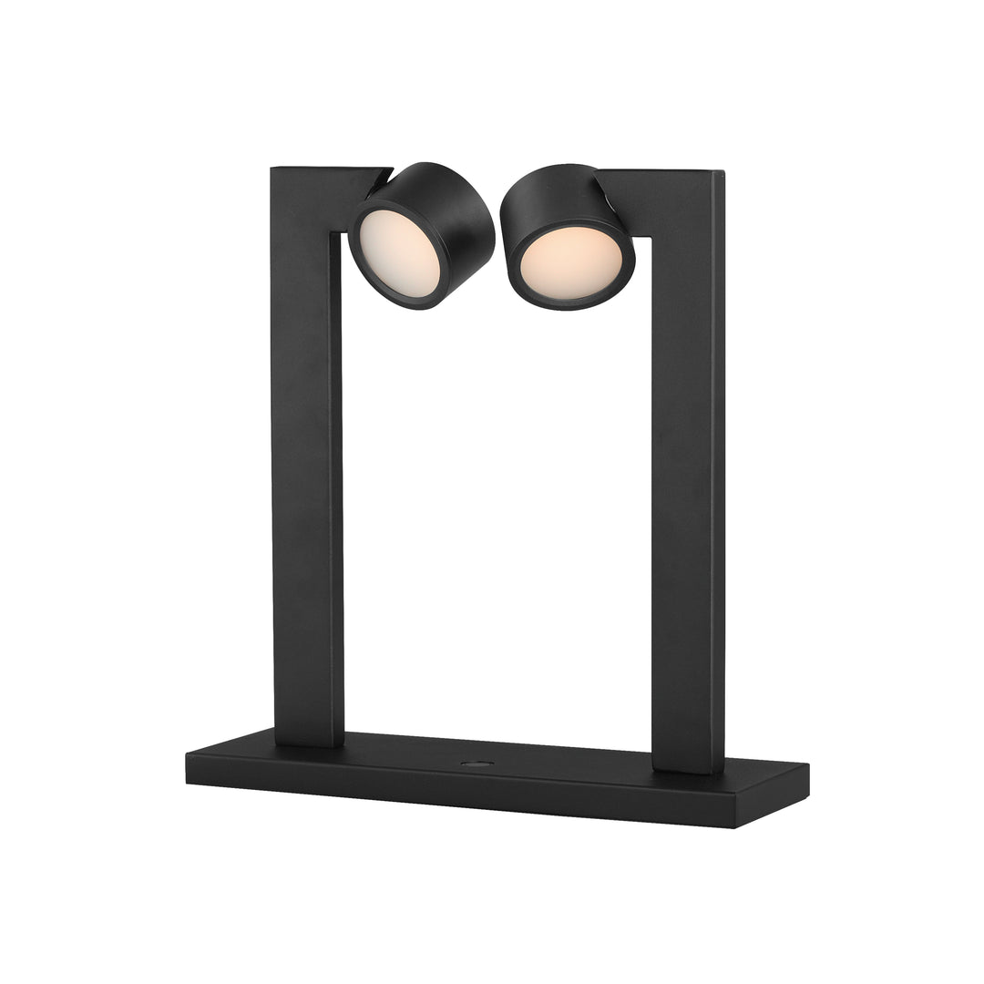 Embrace 2-Light Lamp by ET2 Lighting in Black, front view