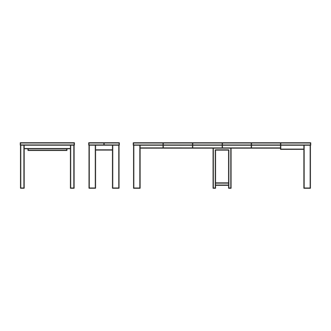 Eminence Extendable Console Table by Connubia line drawing