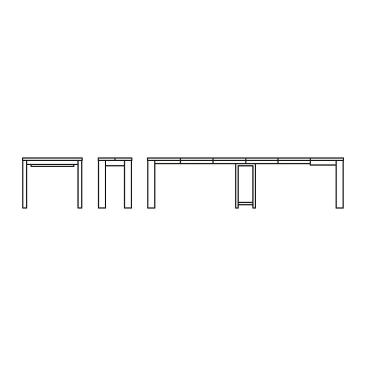 Eminence Extendable Console Table by Connubia line drawing