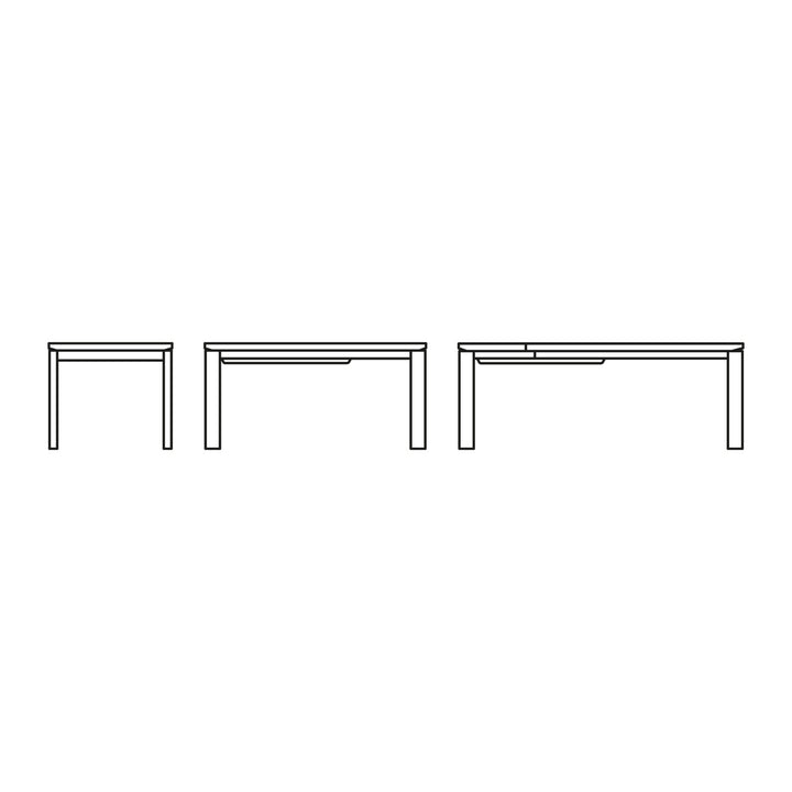 Eminence Wood Extendable Dining Table by Connubia line drawing
