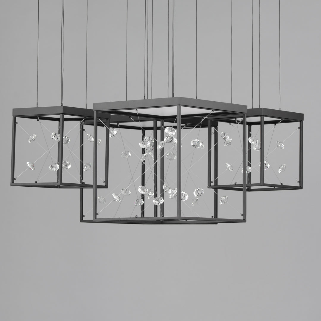 Entanglement 4-Light LED Pendant by ET2 Lighting, styled view 1