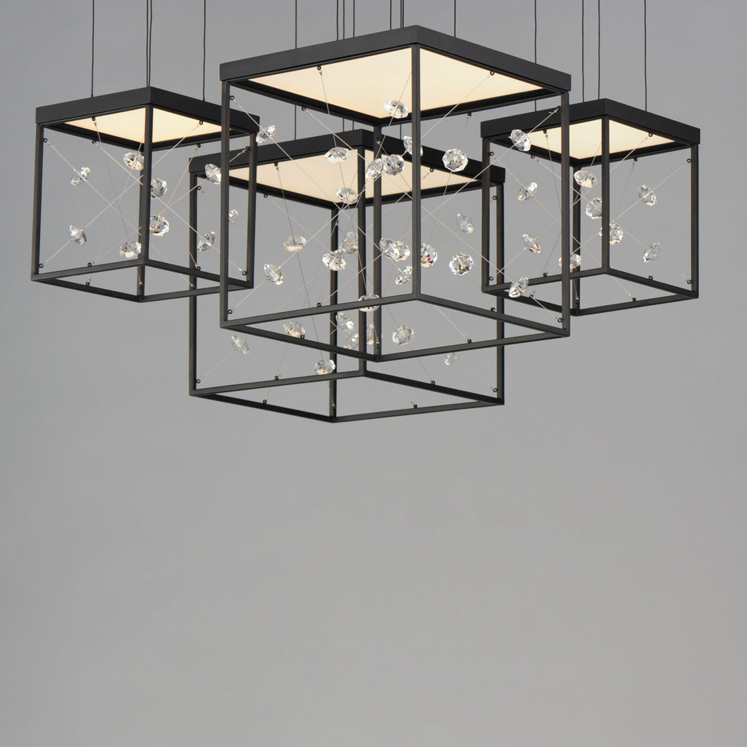 Entanglement 4-Light LED Pendant by ET2 Lighting, styled view 2