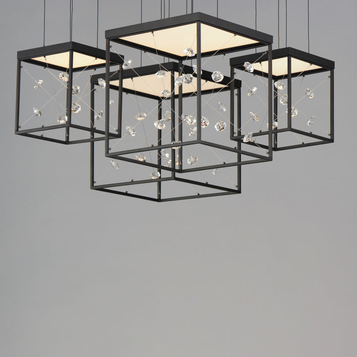 Entanglement 4-Light LED Pendant by ET2 Lighting, styled view 2
