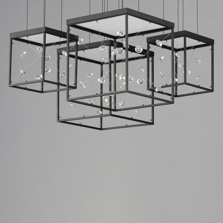 Entanglement 4-Light LED Pendant by ET2 Lighting, styled view 3