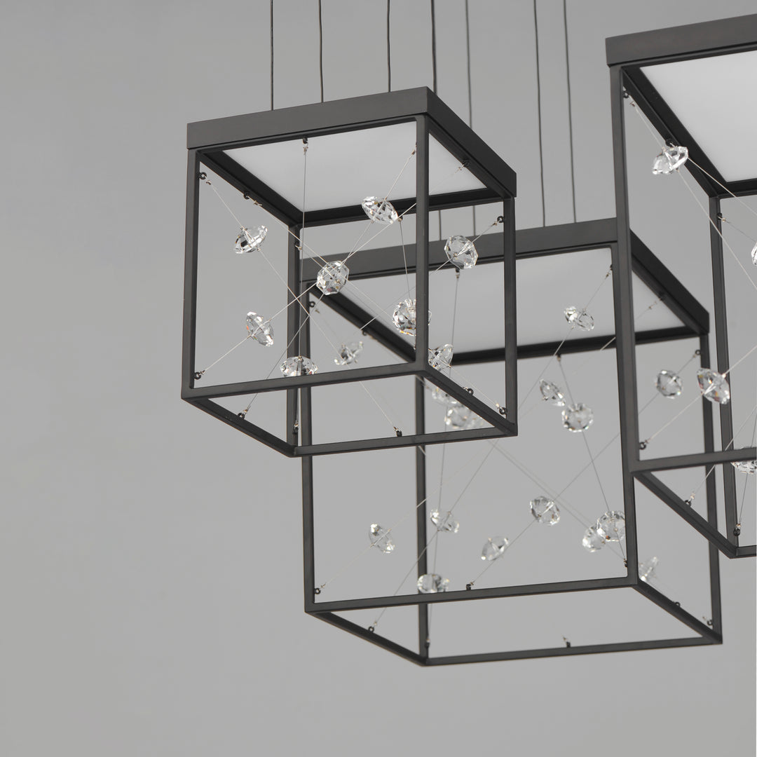 Entanglement 4-Light LED Pendant by ET2 Lighting, styled view 4